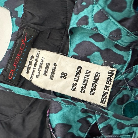 Custo Barcelona Vibrant Floral Maxi Dress in Teal and Magenta - Picture 9 of 10